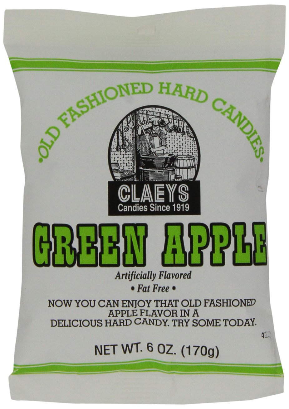 Claey's Green Apple Drops 6 Ounce Packages (Pack of 12)